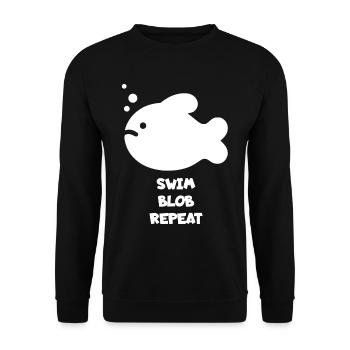 Blobfish Sayings Fish - Unisex Sweatshirt - black - Front - Alina (178cm) & Michal (187cm)