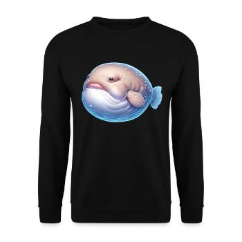 Blobfish Blobfisch - Unisex Pullover - Schwarz - Vorne - Alina (178cm) & Michal (187cm)