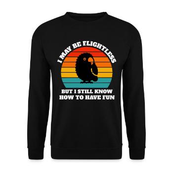 Funny Night Parrot Sayings - Unisex Sweatshirt - black - Front - Alina (178cm) & Michal (187cm)