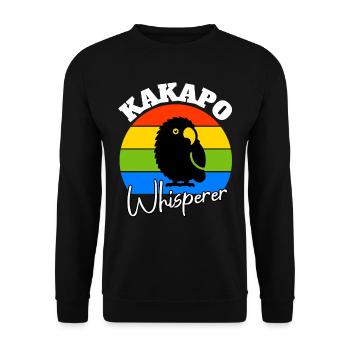 Night Parrot Whisperer - Unisex Sweatshirt - black - Front - Alina (178cm) & Michal (187cm)