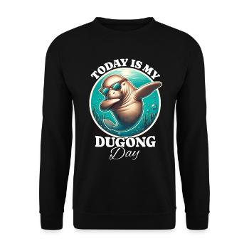 Manatee Dugong - Unisex Sweatshirt - black - Front - Alina (178cm) & Michal (187cm)