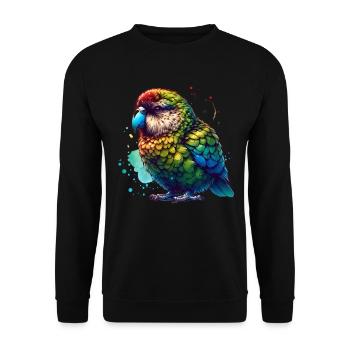 Perroquet de nuit kakapo - Sweat-shirt Unisexe - noir - Devant - Alina (178cm) & Michal (187cm)