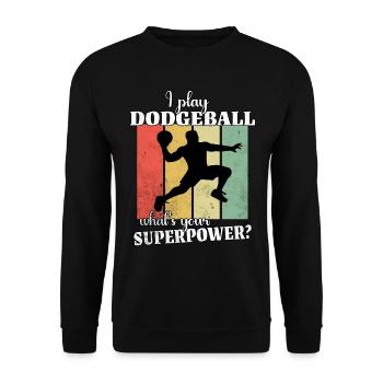 Dodgeball - Unisex Sweatshirt - black - Front - Alina (178cm) & Michal (187cm)