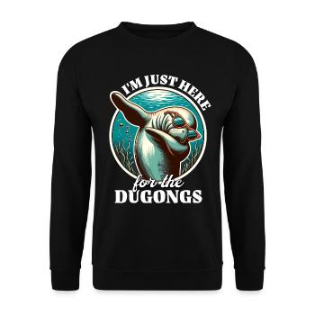 Funny Manatee Sayings - Unisex Sweatshirt - black - Front - Alina (178cm) & Michal (187cm)