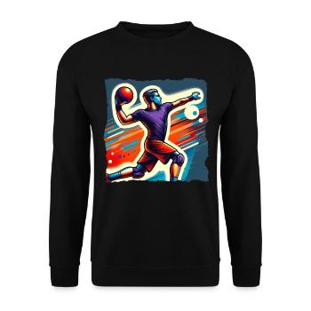 Ballon chasseur - Sweat-shirt Unisexe - noir - Devant - Alina (178cm) & Michal (187cm)