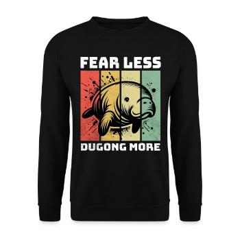 Dugong Manatee - Unisex Sweatshirt - black - Front - Alina (178cm) & Michal (187cm)