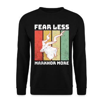 Markhor Screw Goat - Unisex Sweatshirt - black - Front - Alina (178cm) & Michal (187cm)