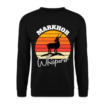 Screw Goat Whisperer - Unisex Sweatshirt - black - Front - Alina (178cm) & Michal (187cm)