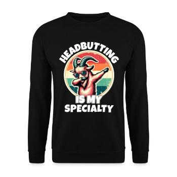Screw Goat Sayings - Unisex Sweatshirt - black - Front - Alina (178cm) & Michal (187cm)