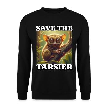 Save Koboldmaki - Unisex Pullover - Schwarz - Vorne - Alina (178cm) & Michal (187cm)