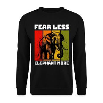 Sumatran Elephant Sumatra Elefant - Unisex Pullover - Schwarz - Vorne - Alina (178cm) & Michal (187cm)