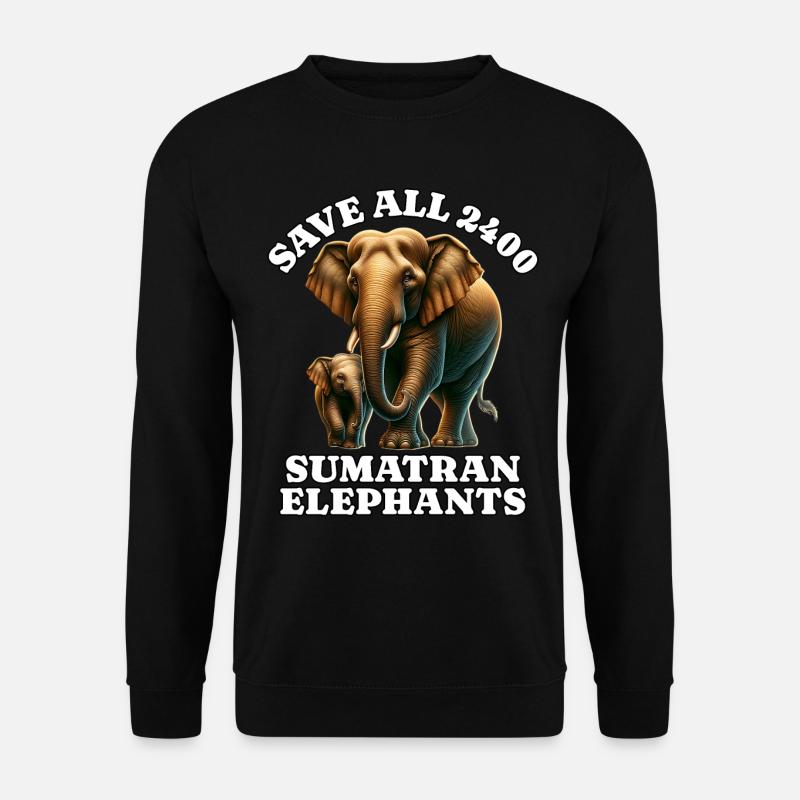 Save Sumatra Elephant - Unisex Sweatshirt - black