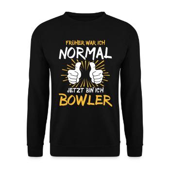 Bowler Saying - Unisex Sweatshirt - black - Front - Alina (178cm) & Michal (187cm)