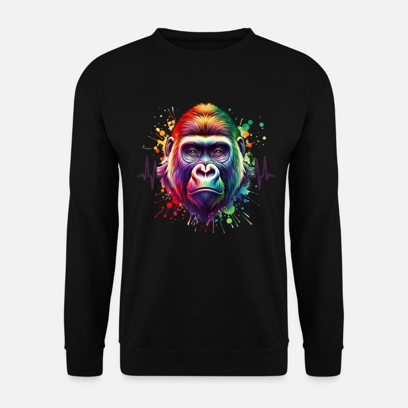 Cardio Berggorilla EKG - Unisex Pullover - Schwarz