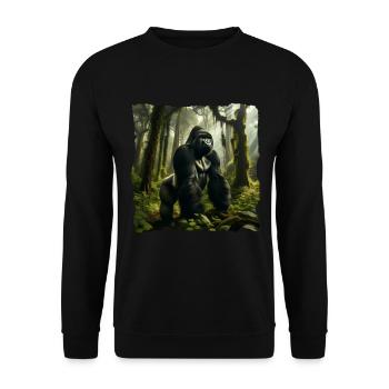 Mountain gorilla - Unisex Sweatshirt - black - Front - Alina (178cm) & Michal (187cm)