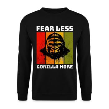 Mountain Gorilla Berggorilla - Unisex Sweatshirt - black - Front - Alina (178cm) & Michal (187cm)