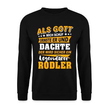 Rodler Rodeln - Unisex Pullover - Schwarz - Vorne - Alina (178cm) & Michal (187cm)