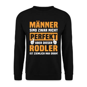 Funny tobogganer sayings - Unisex Sweatshirt - black - Front - Alina (178cm) & Michal (187cm)