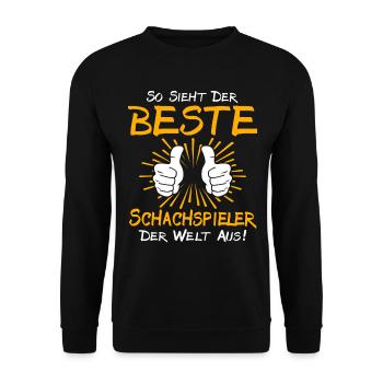 Chess Player Gift Idea - Unisex Sweatshirt - black - Front - Alina (178cm) & Michal (187cm)