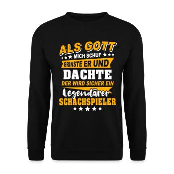 Chess Player Chess - Unisex Sweatshirt - black - Front - Alina (178cm) & Michal (187cm)