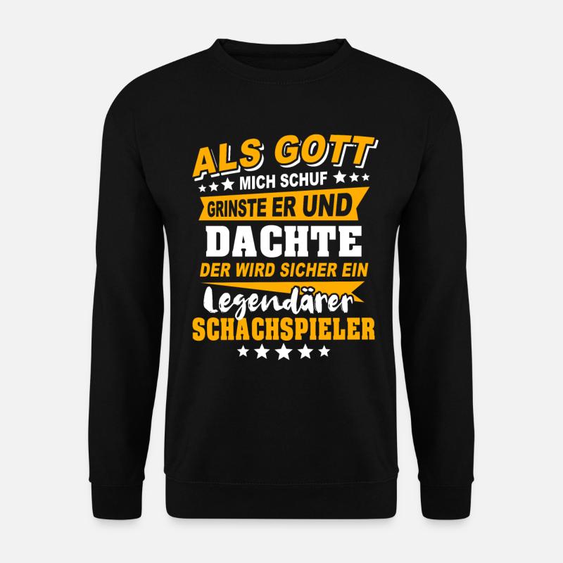 Schachspieler Schach - Unisex Pullover - Schwarz