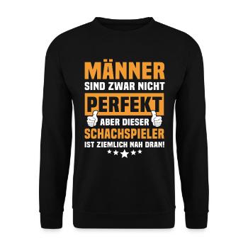 échecsDictons amusants de joueurs d’échecs - Sweat-shirt Unisexe - noir - Devant - Alina (178cm) & Michal (187cm)