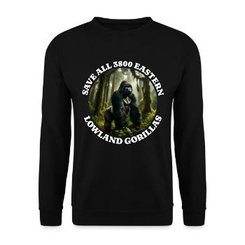 Sauvez Gorille gris - Sweat-shirt Unisexe - noir - Devant - Alina (178cm) & Michal (187cm)