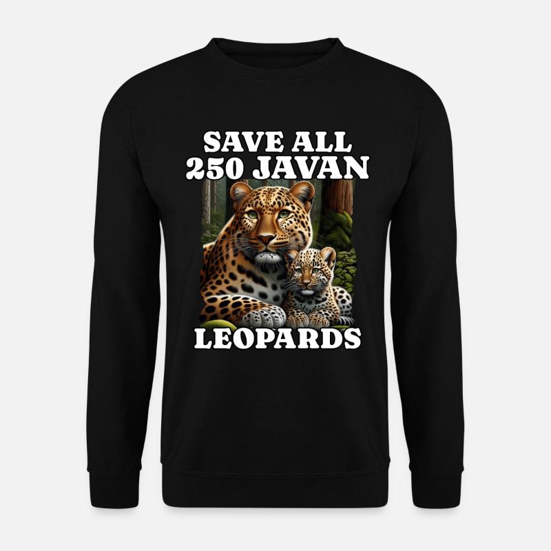 Save Java Leopard - Unisex Pullover - Schwarz