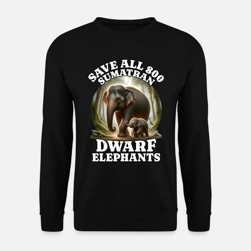 Save Zwergelefant - Unisex Pullover - Schwarz