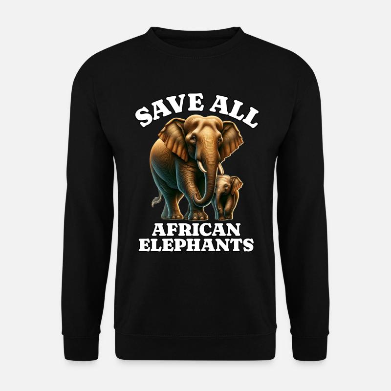 Save African Elephant - Unisex Sweatshirt - black