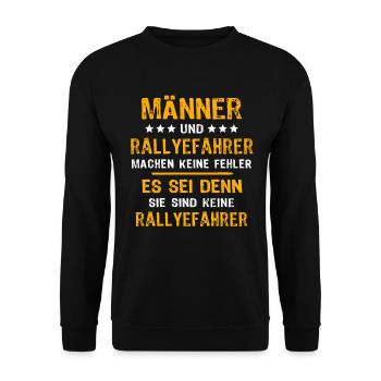 Rally driver rally driving - Unisex Sweatshirt - black - Front - Alina (178cm) & Michal (187cm)