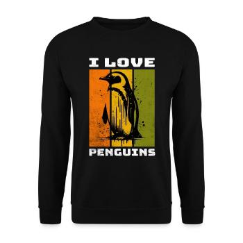 Pingouin Pingouin - Sweat-shirt Unisexe - noir - Devant - Alina (178cm) & Michal (187cm)
