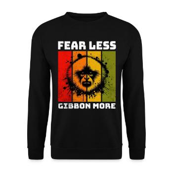 Gibbon de Hainan Gibbon à crête - Sweat-shirt Unisexe - noir - Devant - Alina (178cm) & Michal (187cm)