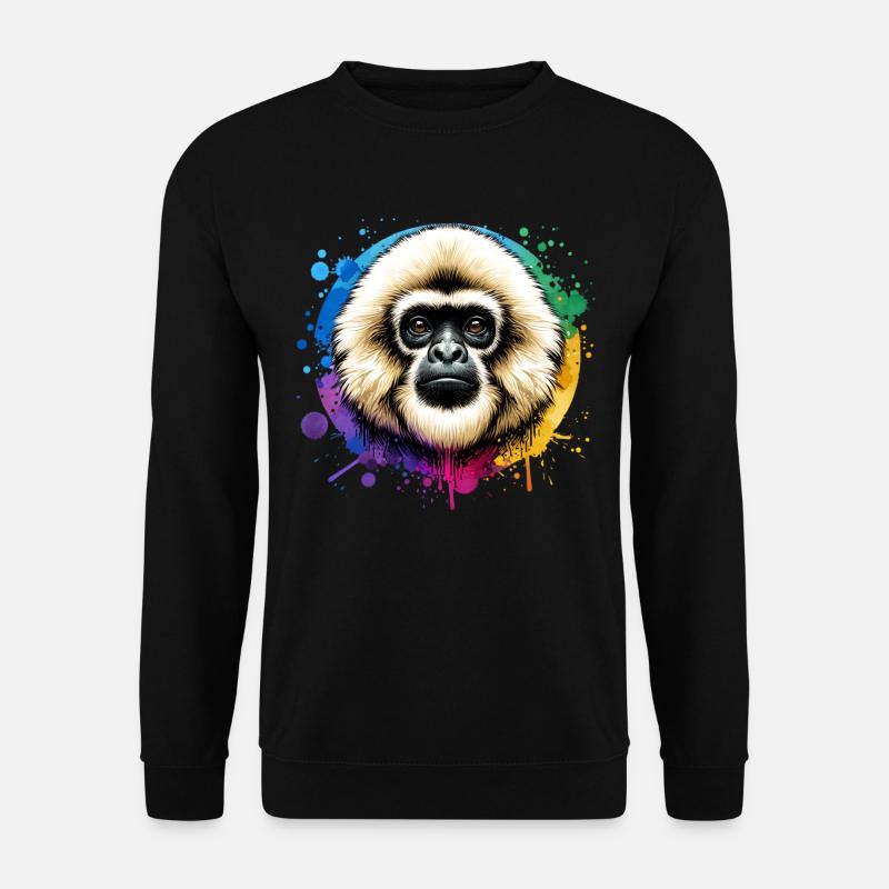 Gibon à crête - Sweat-shirt Unisexe - noir