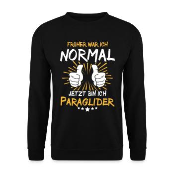 Paraglider Spruch - Unisex Pullover - Schwarz - Vorne - Alina (178cm) & Michal (187cm)