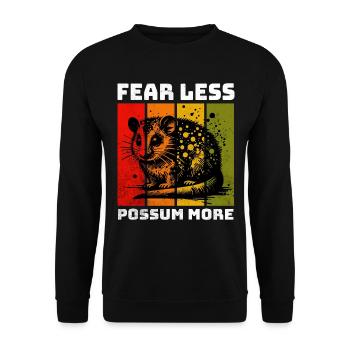 Pygmy Possum Sugar Glider - Unisex Sweatshirt - black - Front - Alina (178cm) & Michal (187cm)