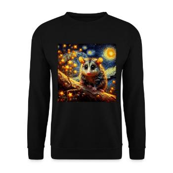 Bergbilchbeutler Starry Night - Unisex Pullover - Schwarz - Vorne - Alina (178cm) & Michal (187cm)
