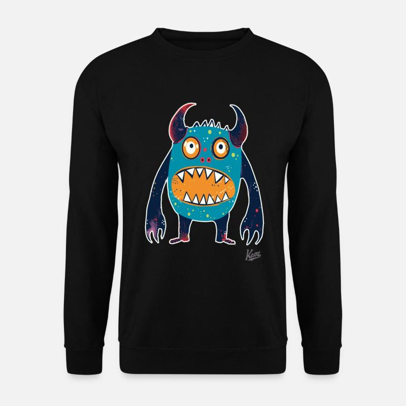 Funny, simple, cheerful monster - Unisex Sweatshirt - black