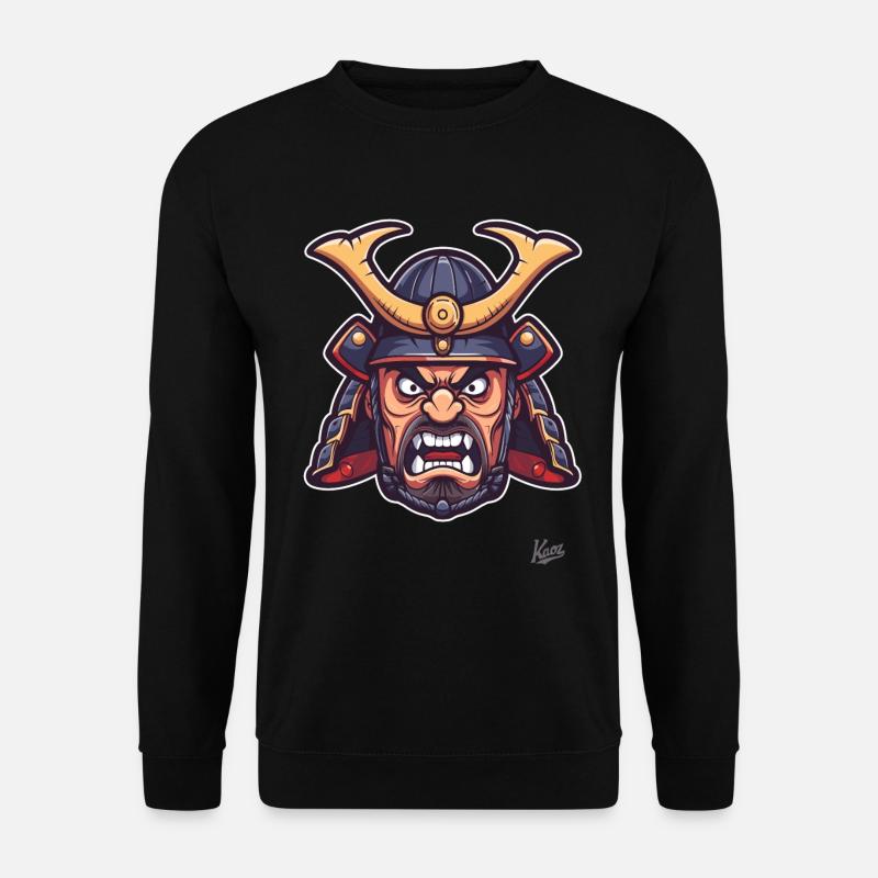 Wütender japanischer Edo-Samurai-Shogun - Unisex Pullover - Schwarz