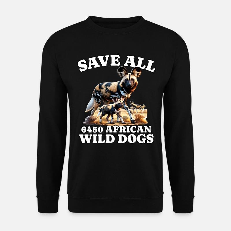 Save Afrikanischer Wildhund - Unisex Pullover - Schwarz