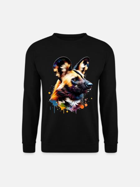 aAfrikanischer Wildhund - Unisex Pullover - Schwarz