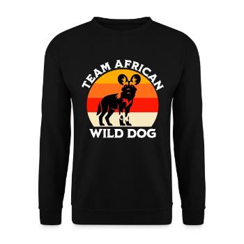 African Wild Dog Sayings - Unisex Sweatshirt - black - Front - Alina (178cm) & Michal (187cm)