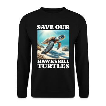 Tortue imbriquée Sava - Sweat-shirt Unisexe - noir - Devant - Alina (178cm) & Michal (187cm)