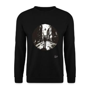 Tout seul - Sweat-shirt Unisexe - noir - Devant - Alina (178cm) & Michal (187cm)