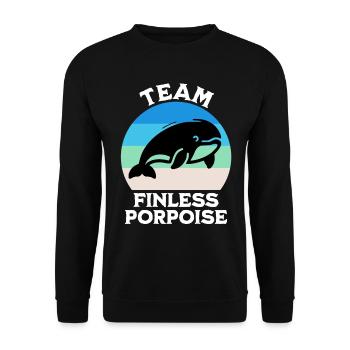 Dauphin Yangtze Dauphin Droit Dicton - Sweat-shirt Unisexe - noir - Devant - Alina (178cm) & Michal (187cm)
