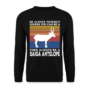 Dicton d’antilope saïga - Sweat-shirt Unisexe - noir - Devant - Alina (178cm) & Michal (187cm)