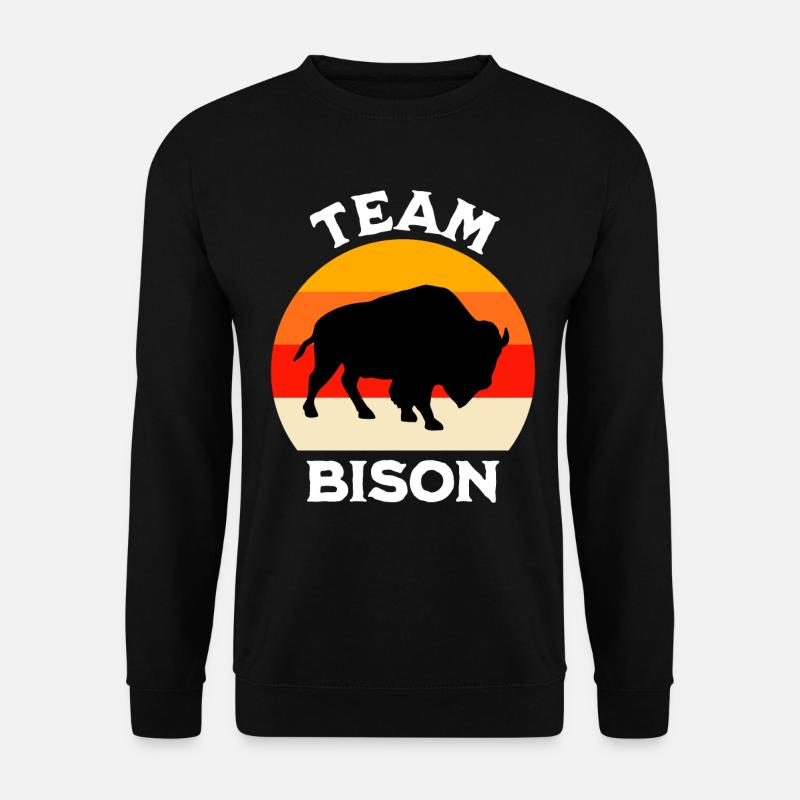 Bison Prairie Bison Sayings - Unisex Sweatshirt - black