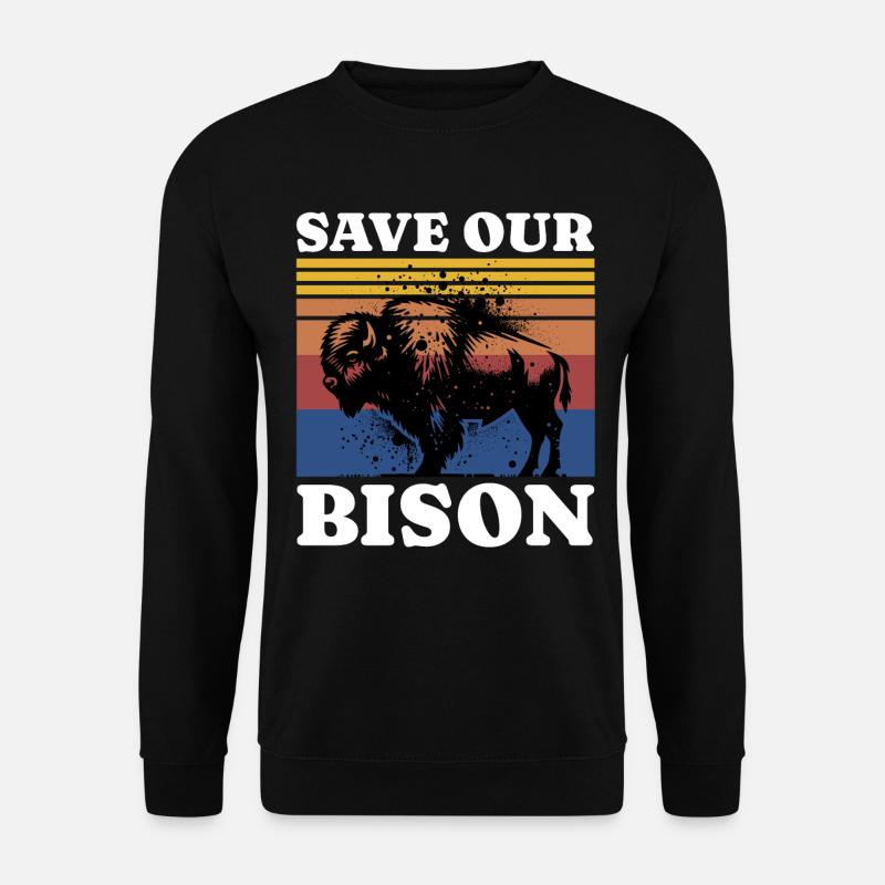Save Bison - Unisex Pullover - Schwarz