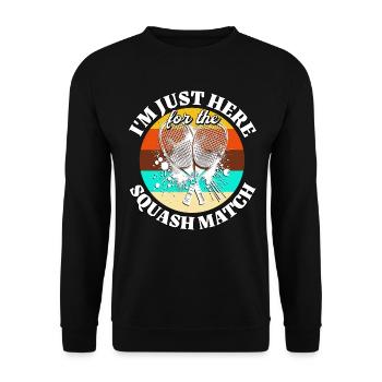 Funny Squash Saying - Unisex Sweatshirt - black - Front - Alina (178cm) & Michal (187cm)