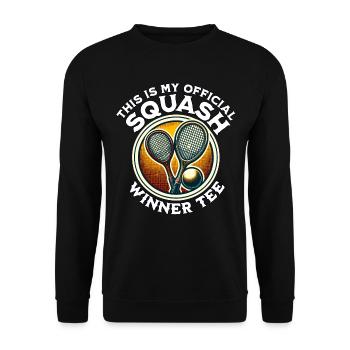 Squash Player - Unisex Sweatshirt - black - Front - Alina (178cm) & Michal (187cm)